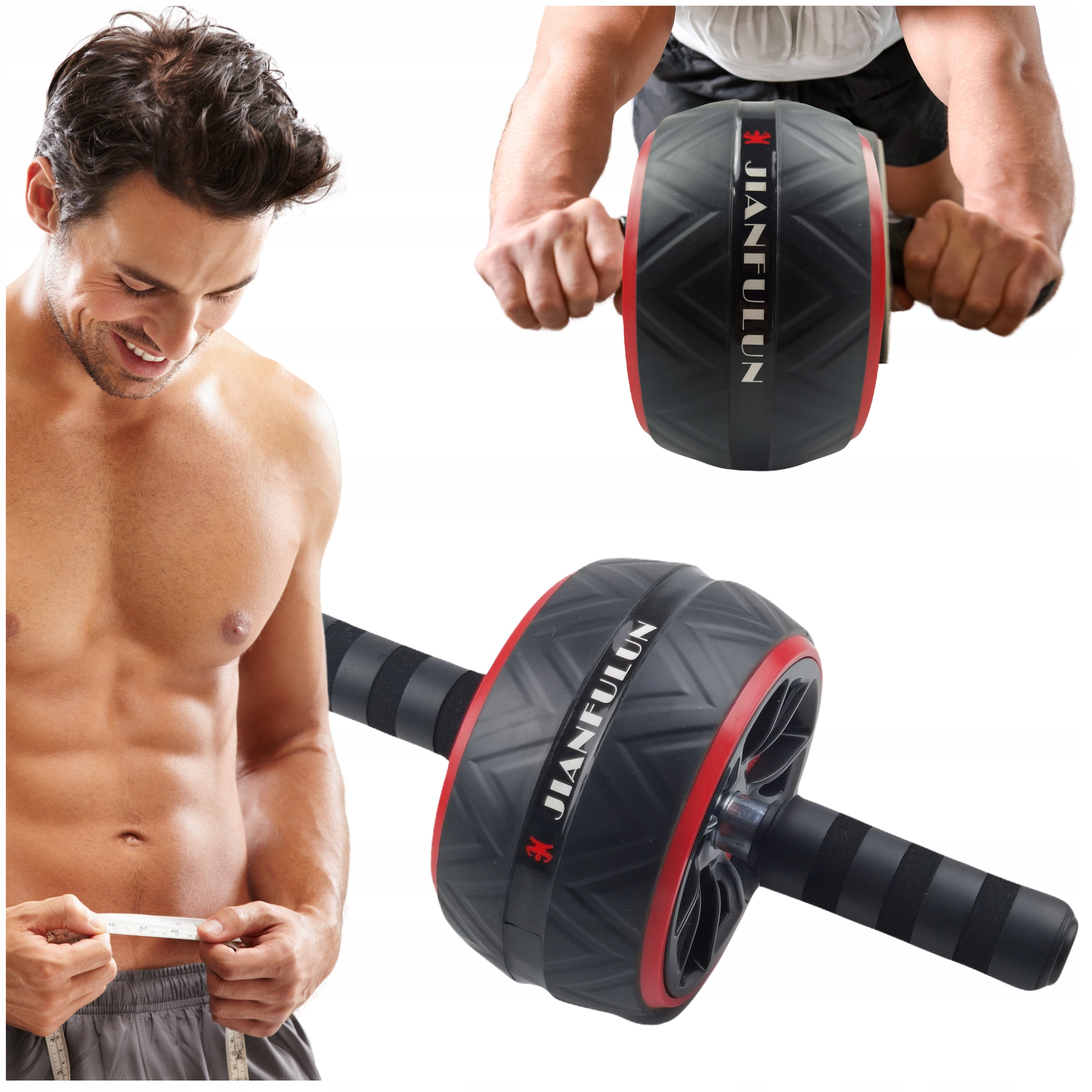 Kółko Koło Roller Do Ćwiczeń Mięśni Brzucha Ab Wheel Abs Trening w Domu Pro