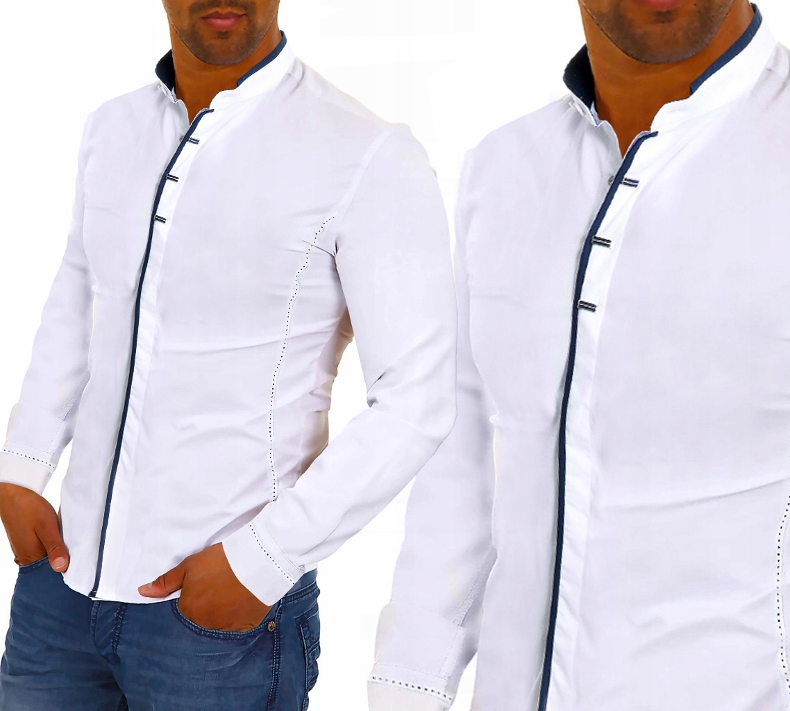 

Koszula Męska Casual Stójka Codzienna Gładka New