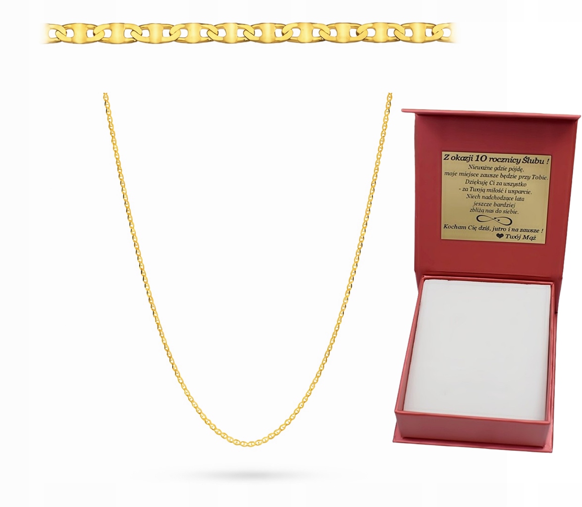 Łańcuszek Złoty Damski Gucci Pełny Diamentowany pr 585