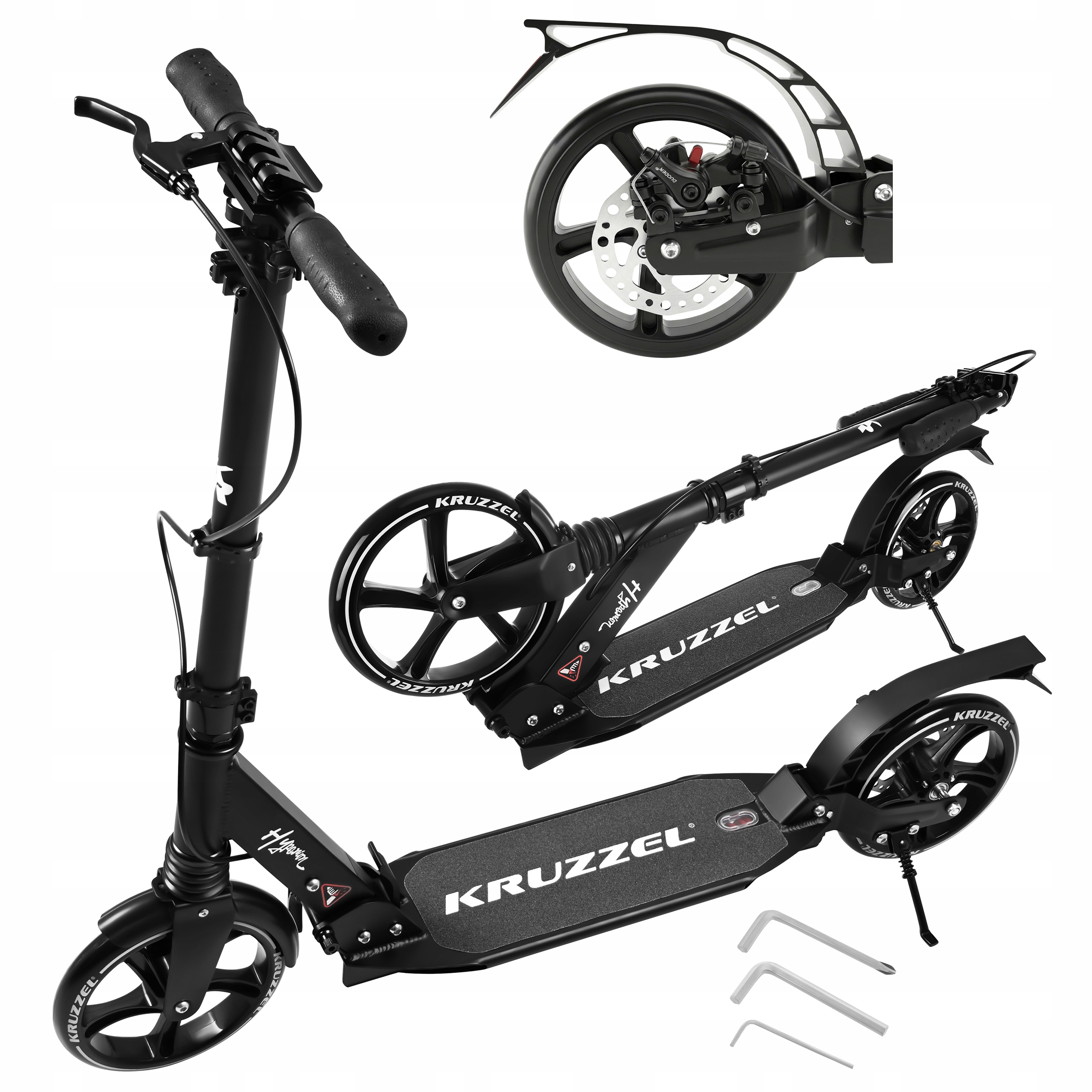 Hulajnoga Składana dla Dzieci Miejska Duża 200 mm Koła Hamulec Amortyzator