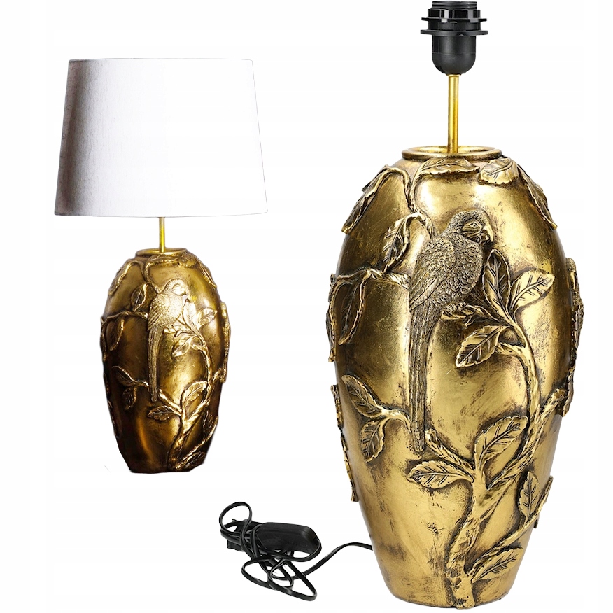 Stolová Nočná Lampa E27 Zlatá Retro Vták do obývačky spálne Veľká