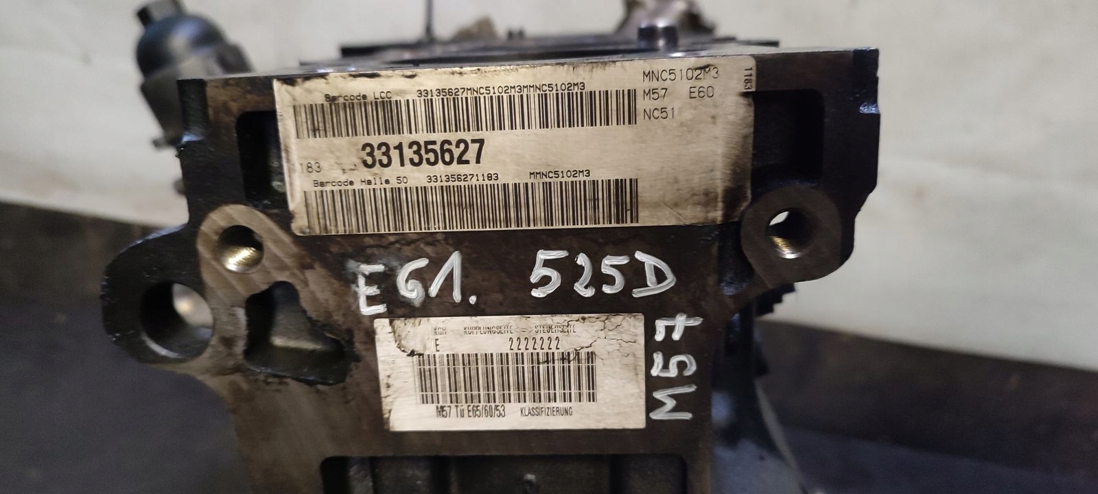 Blok dol Motore M57TU 525 BMW E61 2,5D