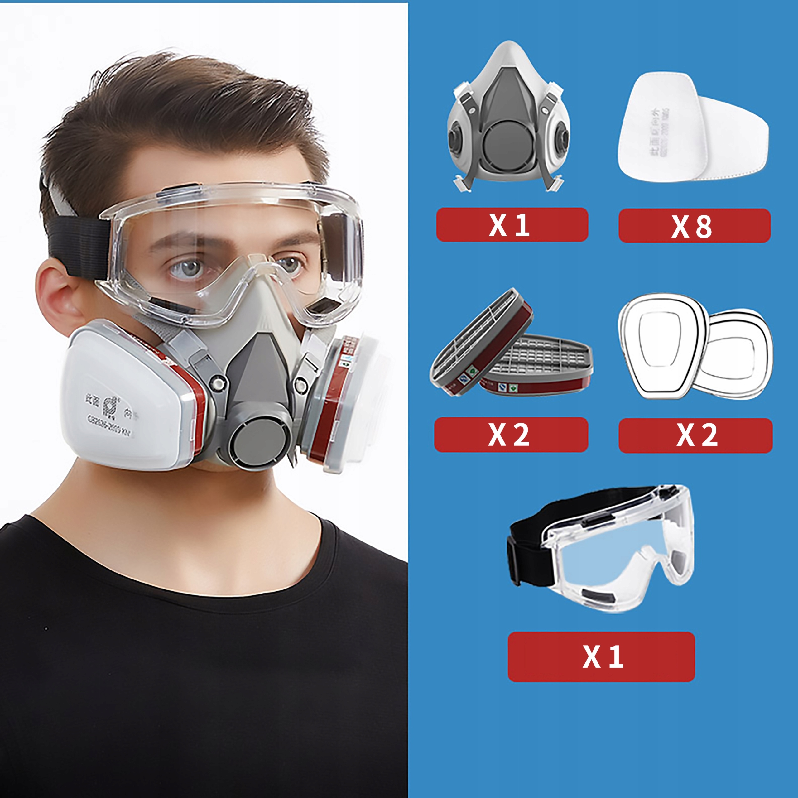 MASKA PRZECIWGAZOWA PEŁNA LAKIERNICZA GAZOWA 6800 Marka 3M