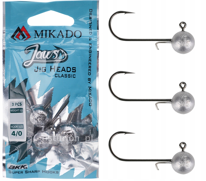 3x GŁÓWKA JIGOWA 4/0 Jaws Classic Jig 7g Mikado