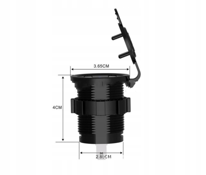Gniazdo USB UTV wyświetlacz w kolorze zielonym EAN (GTIN) 5904858408696