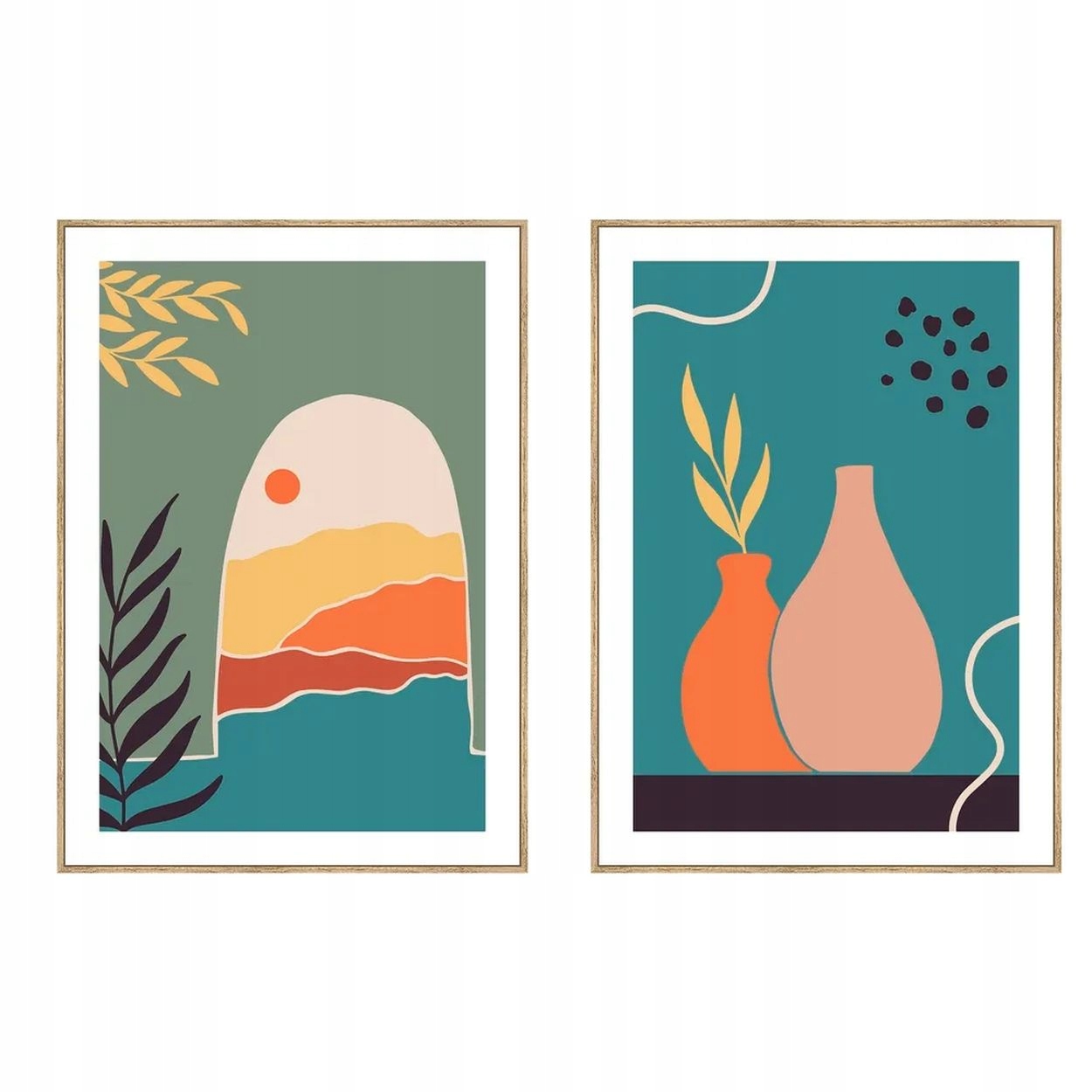 Nástěnný Obraz Na Plátně Komplet 2 Ks 70X50 CM Velký Do Obývacího Pokoje Barevný