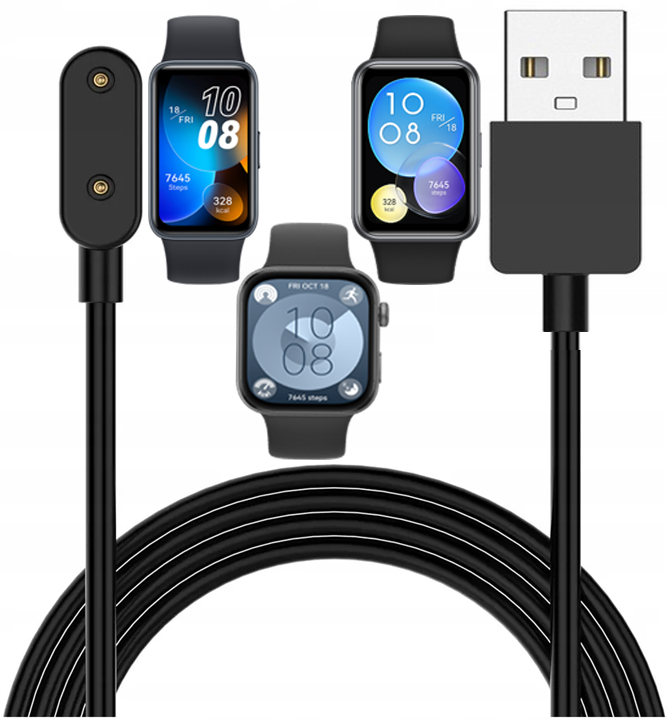 Ładowarka Usb Do Huawei Band 6/7/8/9/10/11/11 Pro, Watch Fit 1/2/3 1M