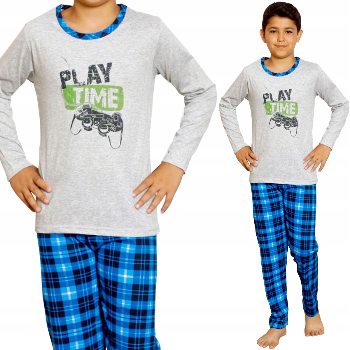 

Bawełniana Chłopięca Dziecięca Piżama Długi Rękaw