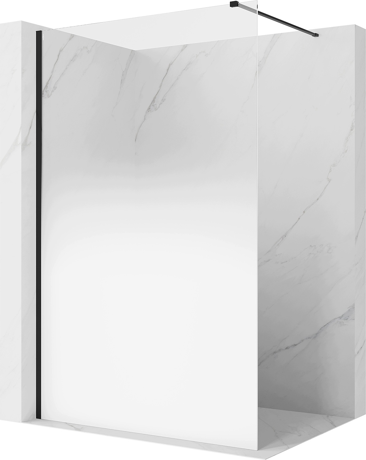 Mexen Kioto Ścianka Prysznicowa Walk-in 80X200CM Ombre Biała 8MM Czarna