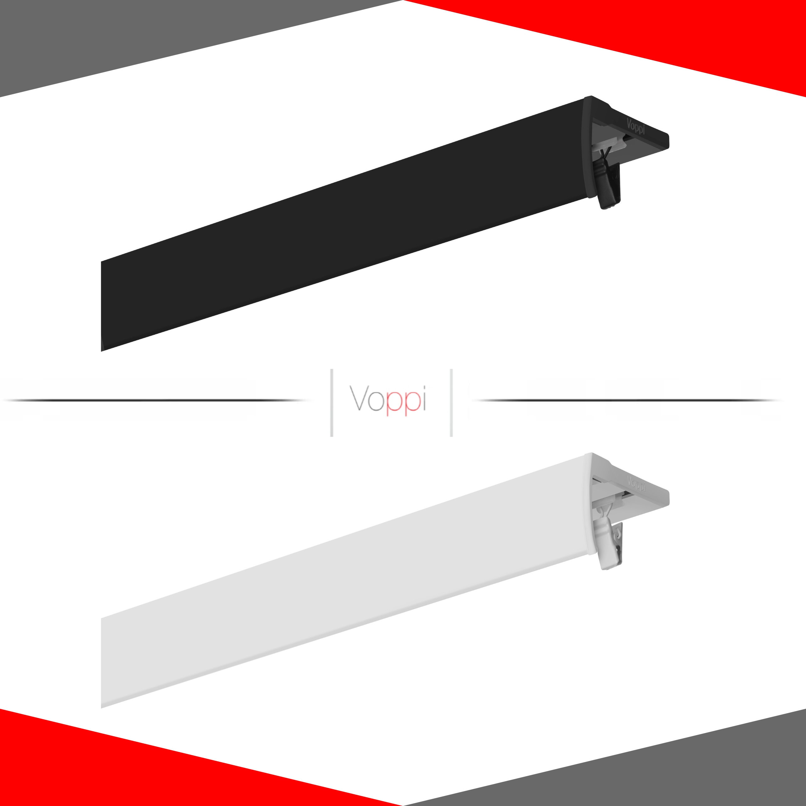 SZYNA SUFITOWA SMALL ALU + OSŁONA ALU POJ. 340 CM Długość szyny 340 cm