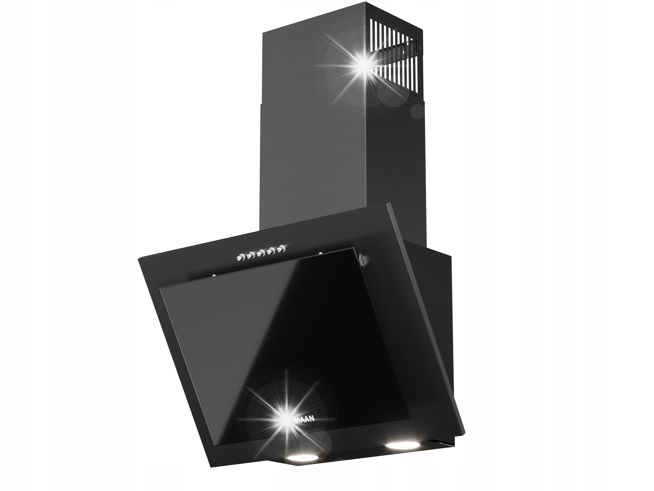 Okap kuchenny kominowy Maan Vertical Pg 50 cm Czarny Przyścienny 310 m3/h