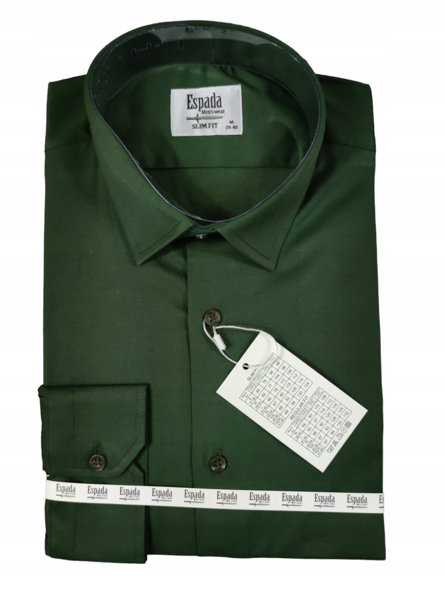 Klasická košile slim fit olivová elegantní výška 175-182 cmESP06 3
