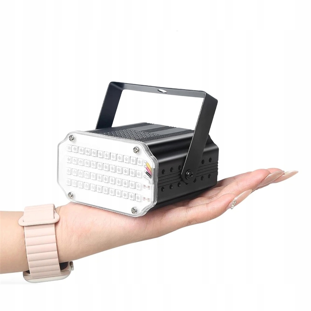 Světlo 48 Led Rgb Stroboskopické Dálkové Ovládání Aktivace Zvukem Světelné Efekty