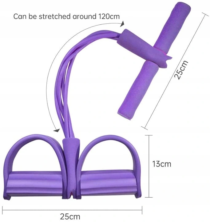 EXPANDER DO ĆWICZEŃ BRZUCHA NÓG MIĘŚNIE FITNESS Długość naciągów 1 cm