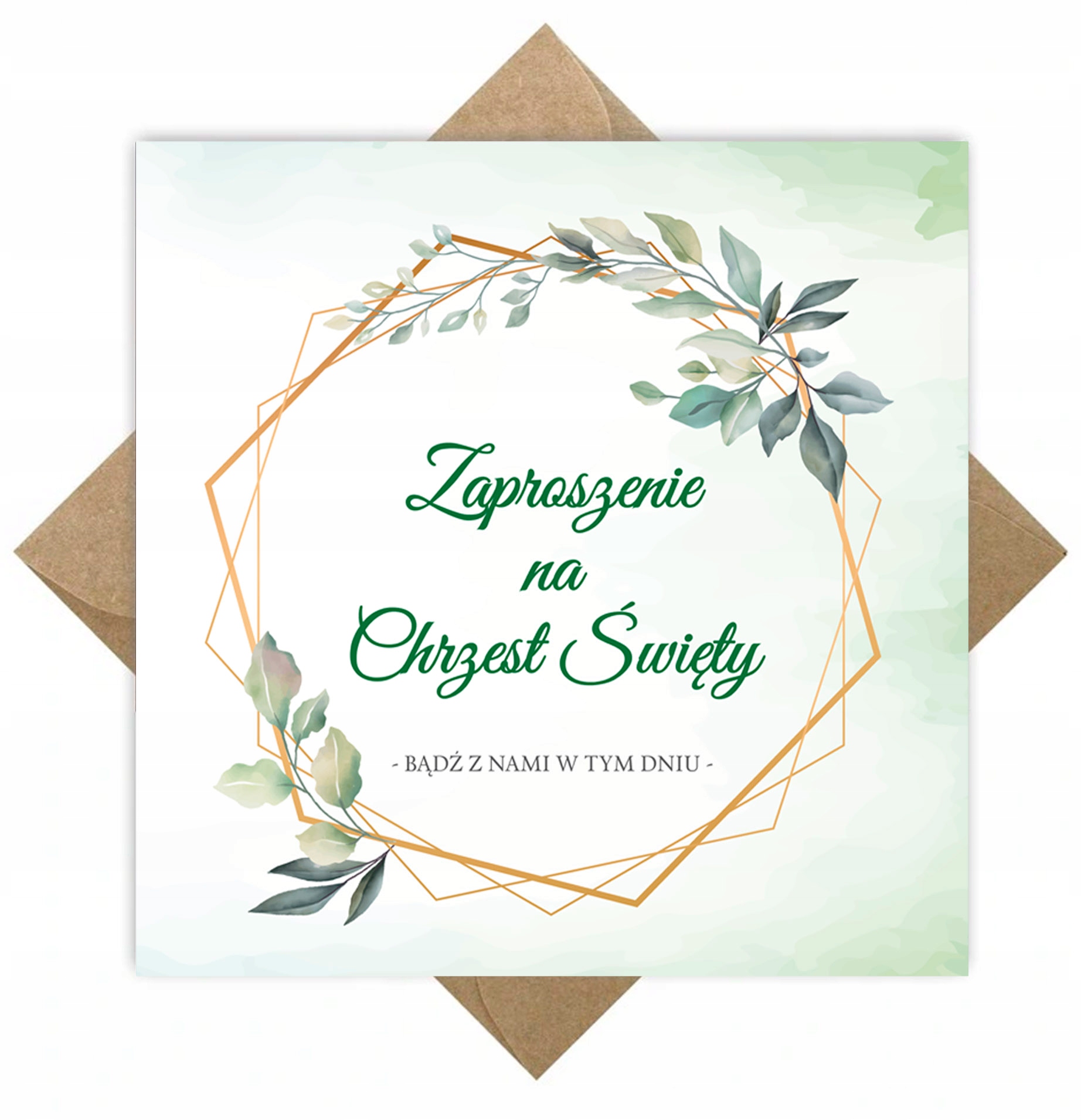 Zaproszenia na CHRZEST Święty Chrzciny 10 sztuk