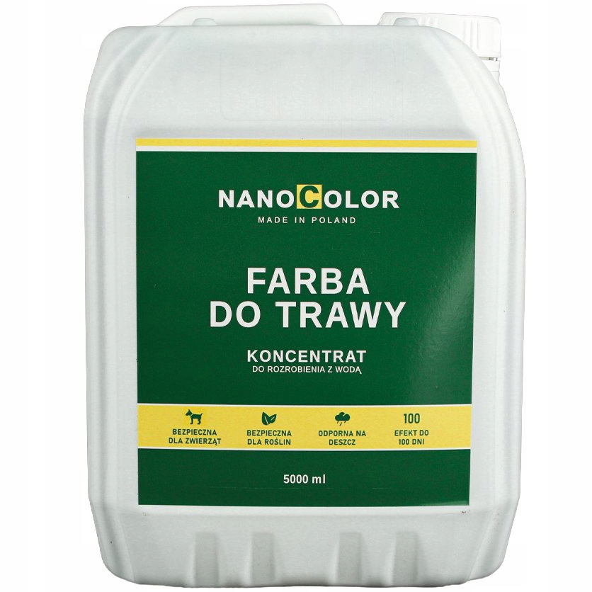 FARBA DO TRAWY Nanocolor wzmocnij trawę kolor 5L
