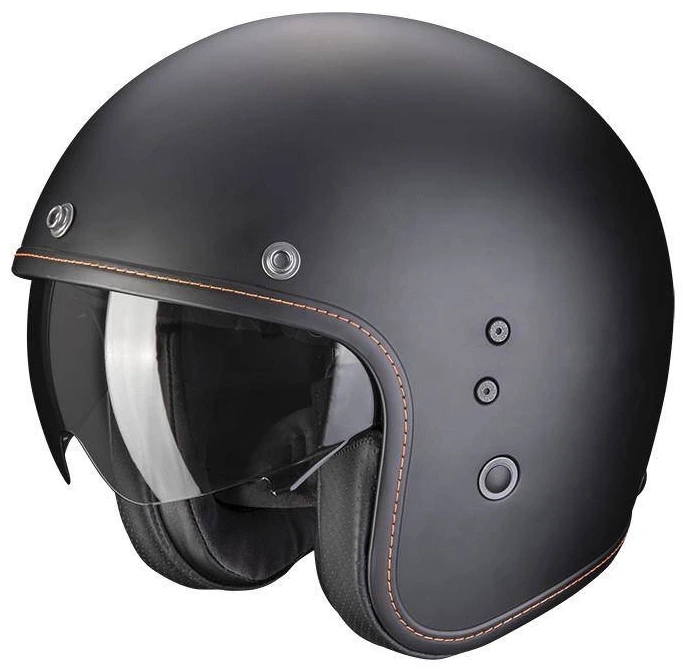 Scorpion Belfast Evo Black Matt Motocyklová Prilba Otvorená