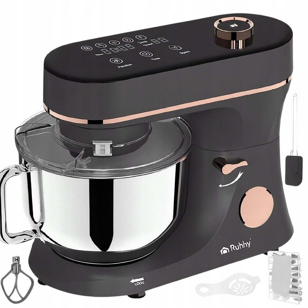 Ruhhy 25727 Kuchyňský robot 6,2 L, 2000 W, s funkcí ohřevu, černý