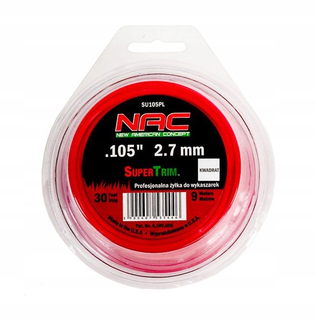 

Nac SSQ105PL Żyłka Tnąca Do Kos 2.7MM x 9M