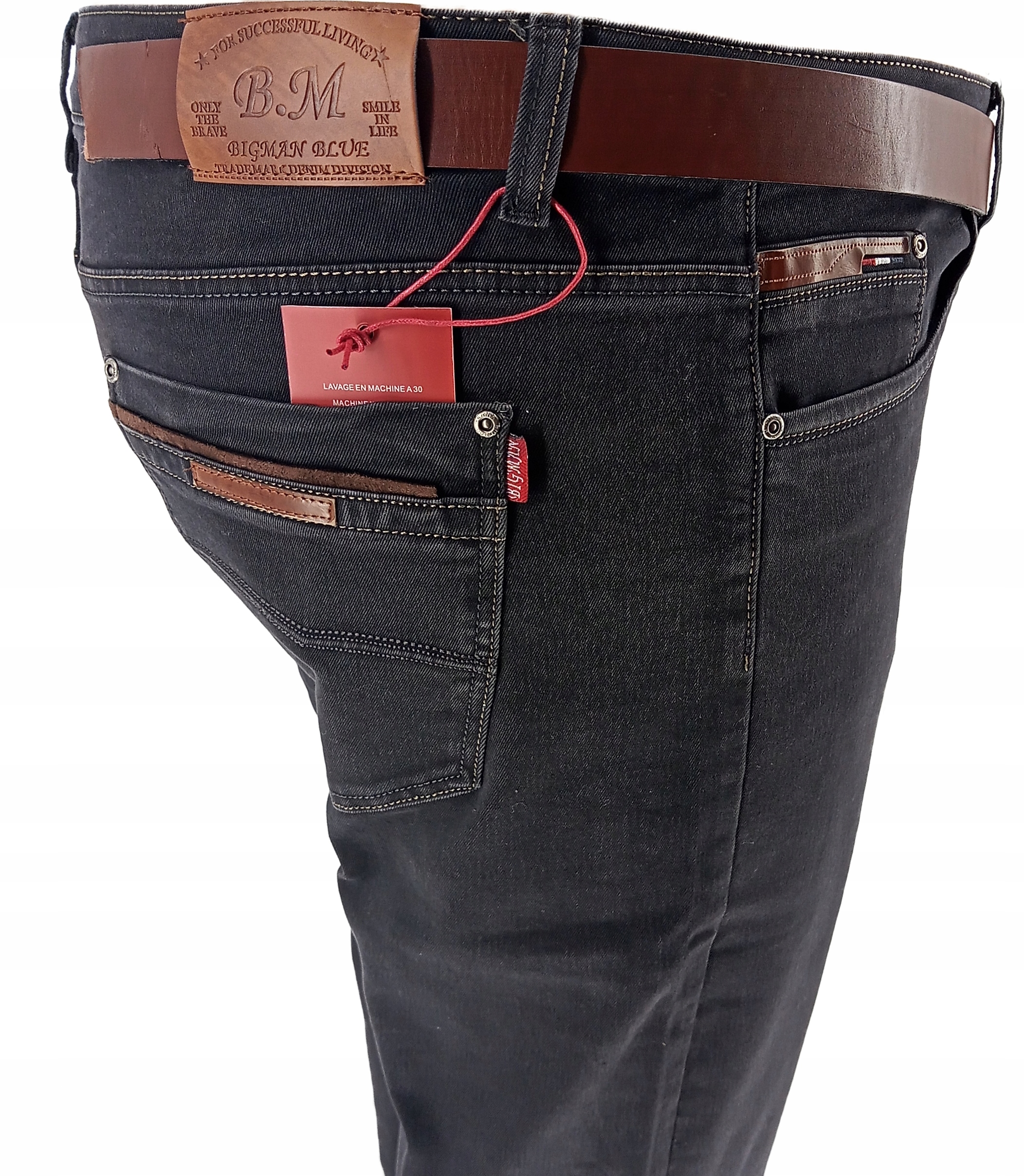

Spodnie Męskie Klasyk Jeans W40 Grafit Duże 104 CM