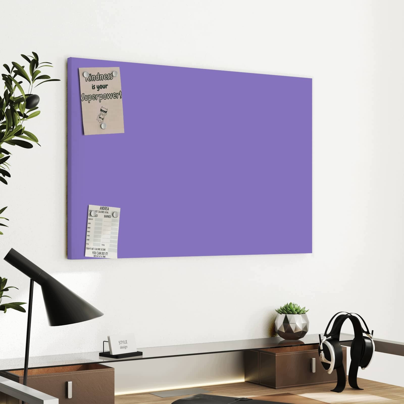 Magnetická tabule Fialové Pozadí A 60 × 40 cm