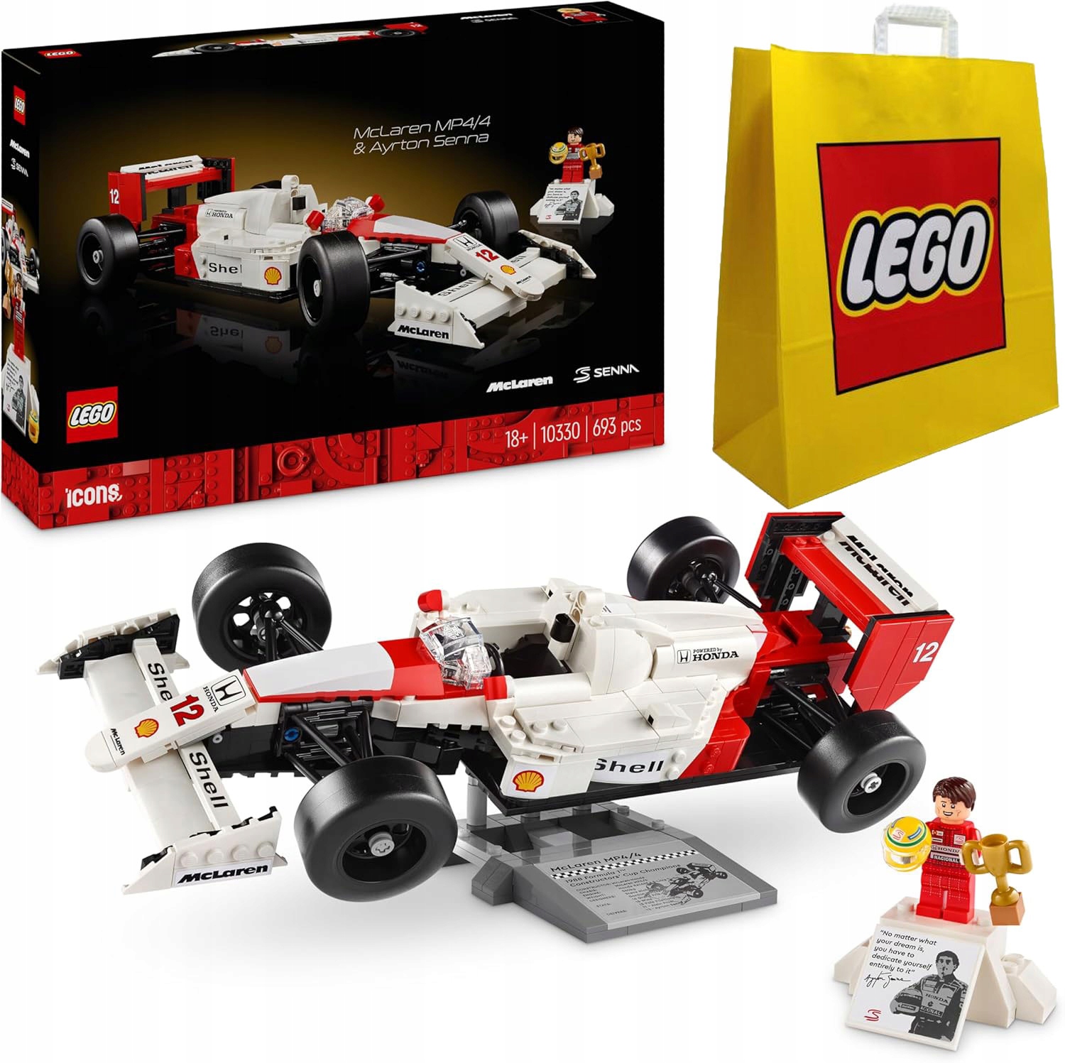Lego Icons 10330 Ikony 10330 McLaren MP4/4 a Ayrton Senna taška