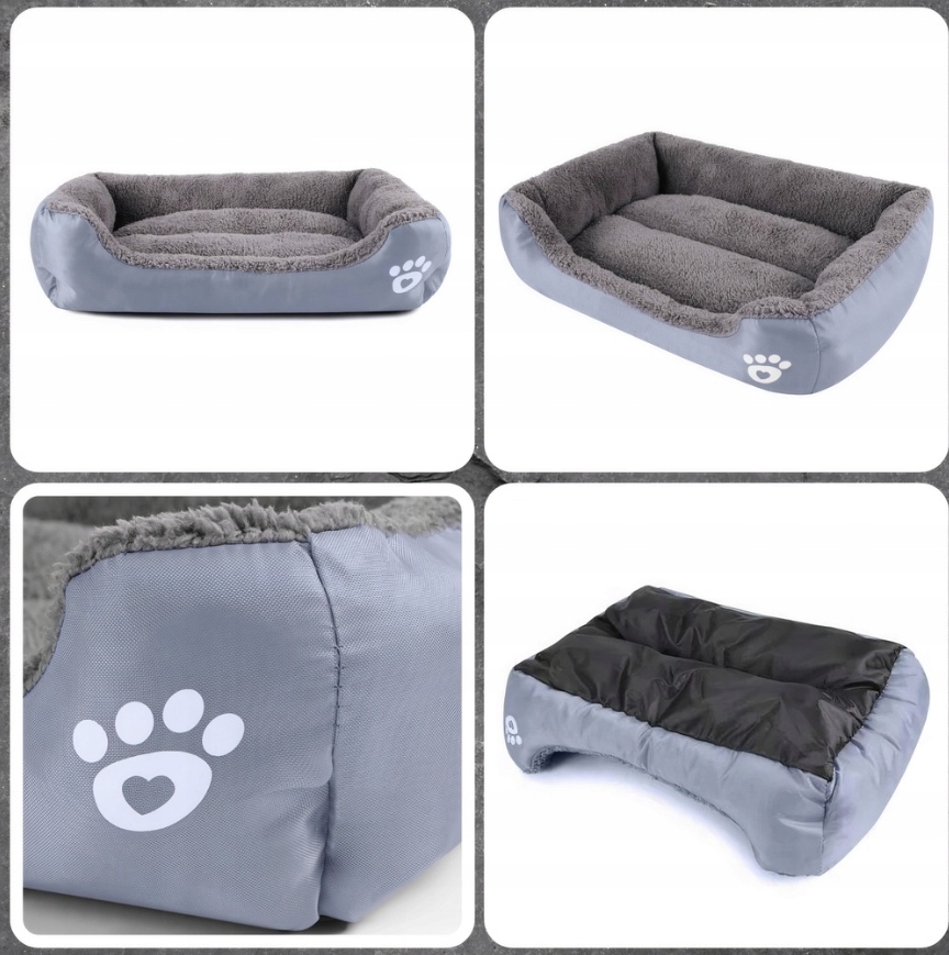 Dogguru pelíšek pro psa šedý 45x60 cm, měkká, pohodlná podložka kotec