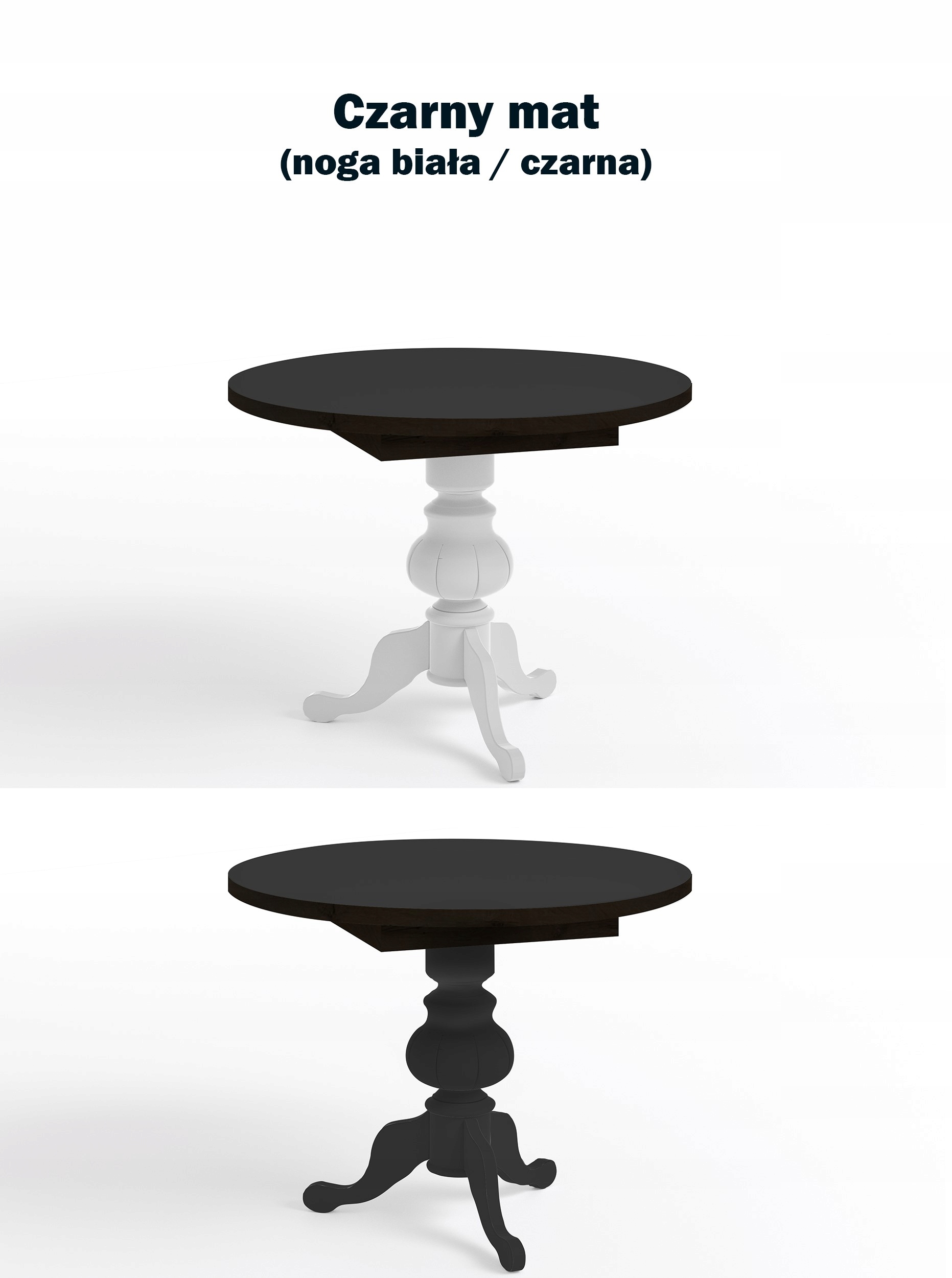 KAROL stół okrągły rozkładany craft złoty jadalnia Wysokość mebla 75 cm