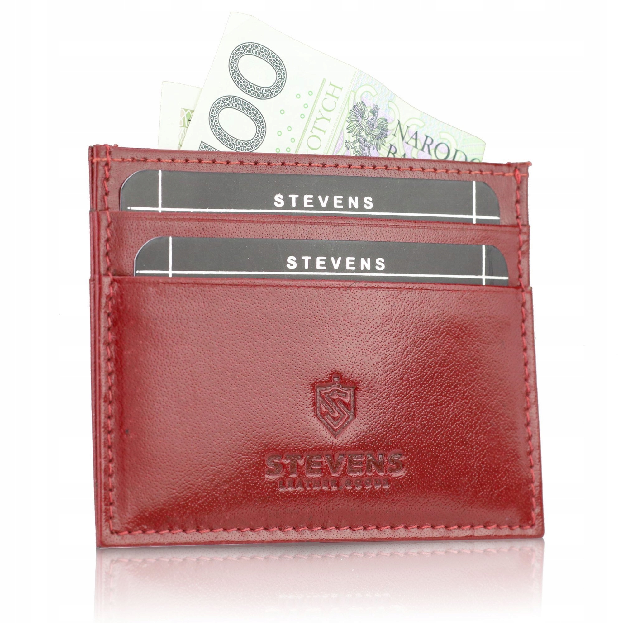 

Stevens cienkie etui skórzane na karty skóra slim