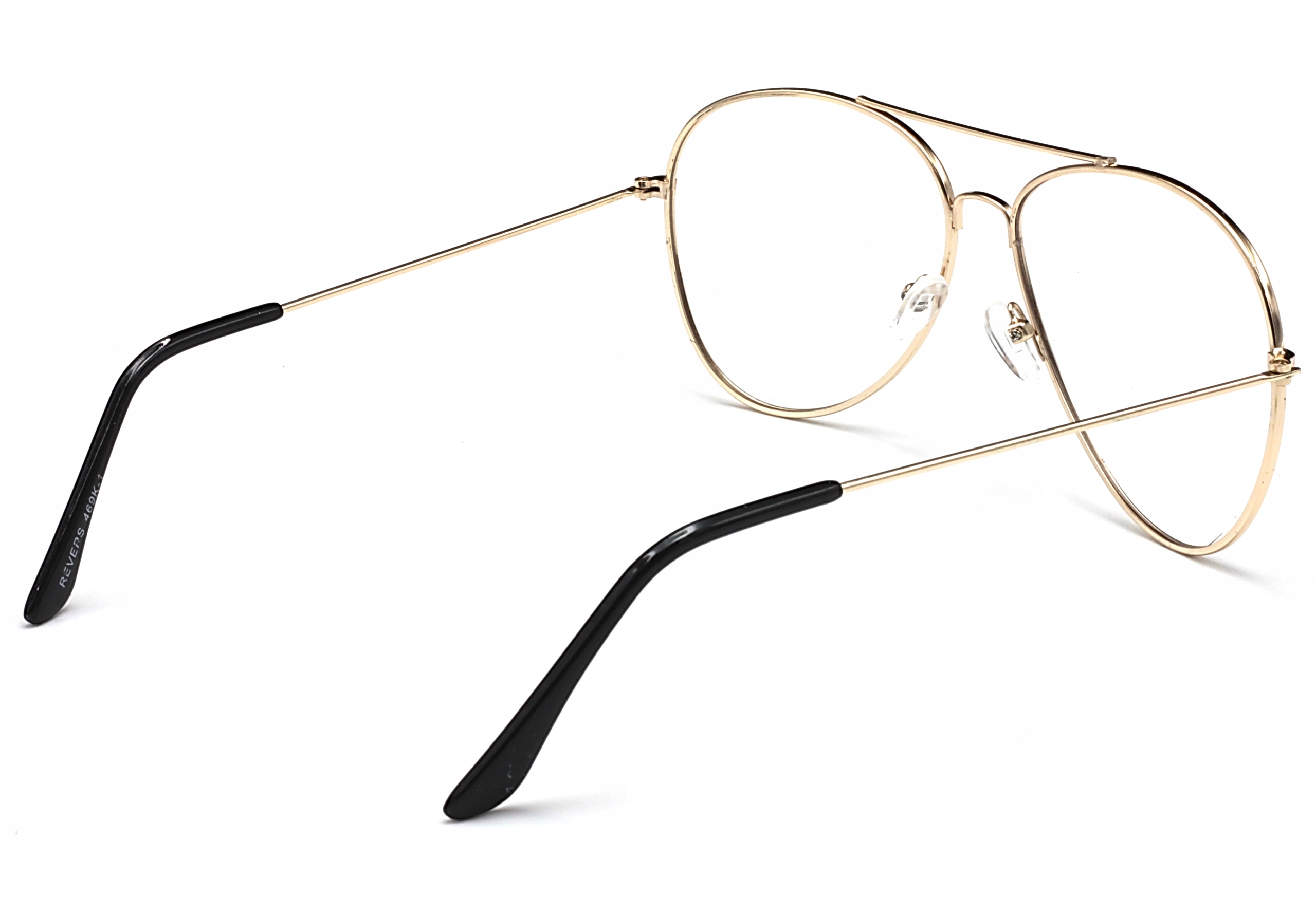 OKULARY DO KOMPUTERA ZERÓWKI Z FILTREM ŚWIATŁA BLUE LIGHT UV400 ETUI Model PILOTKI METALOWE