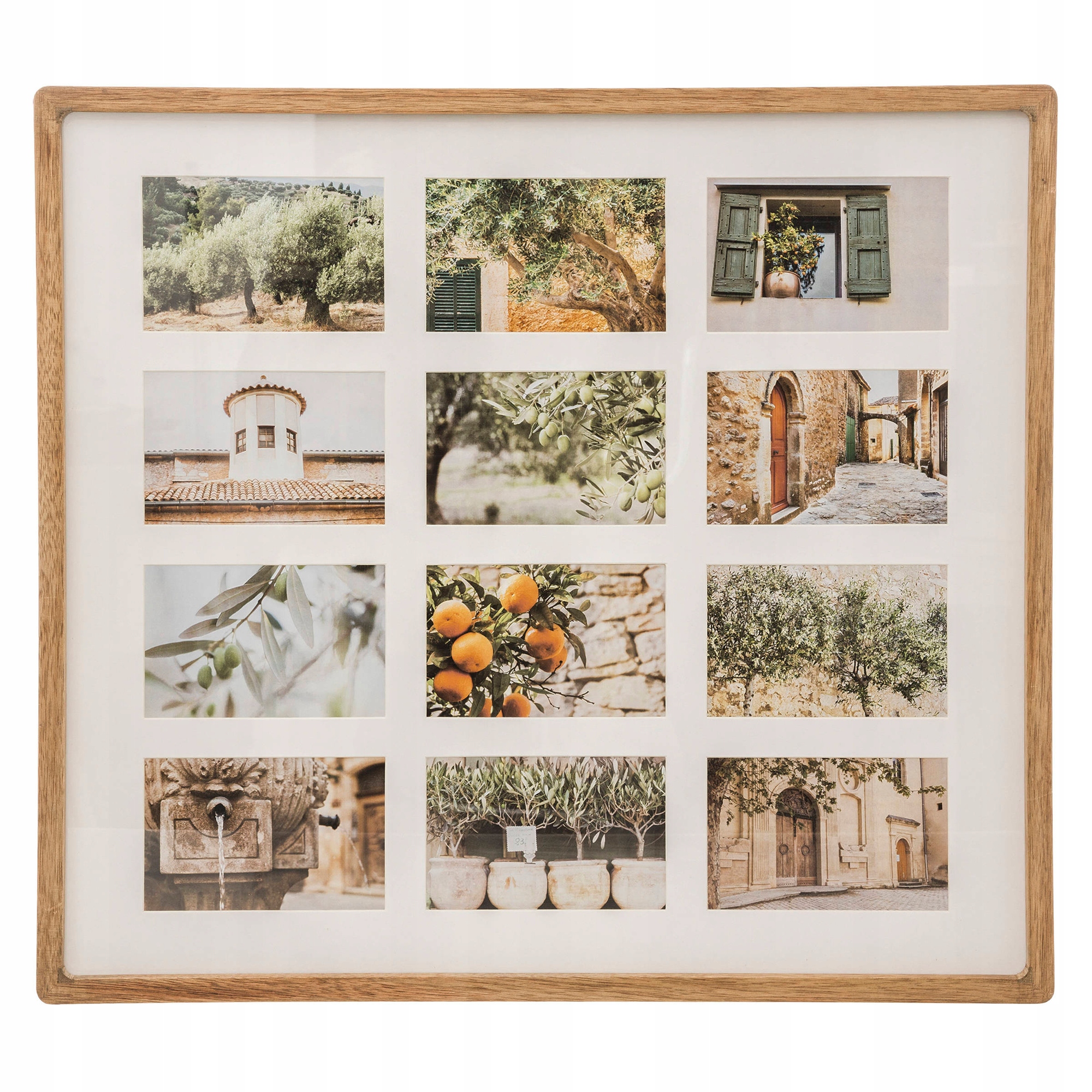 Dřevěný Fotorámeček Na 12 Fotek 59,2 X 1,8 X 53,8 CM