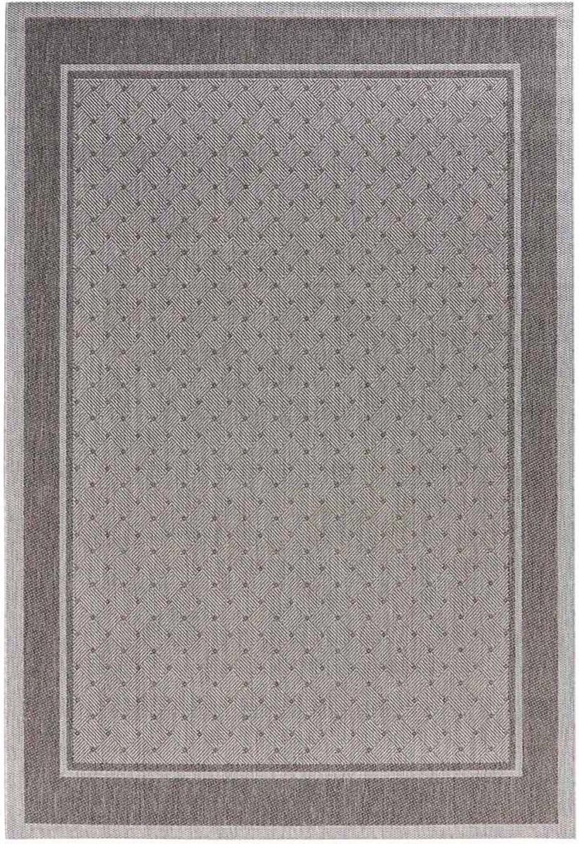 Šedý koberec typu sisal, plochý na terasu, vonkajší, vnútorný 120x170