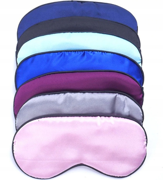 OPASKA MASKA NA OCZY DO SPANIA-miętowa Wzór dominujący bez wzoru