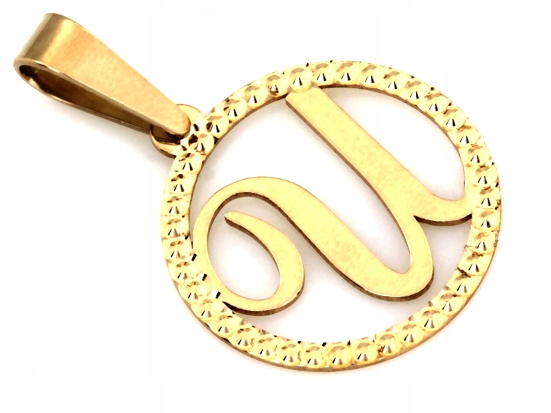 Zlatý přívěsek 585 Písmeno U ze žlutého zlata pro ženu 0.66 g jako dárek