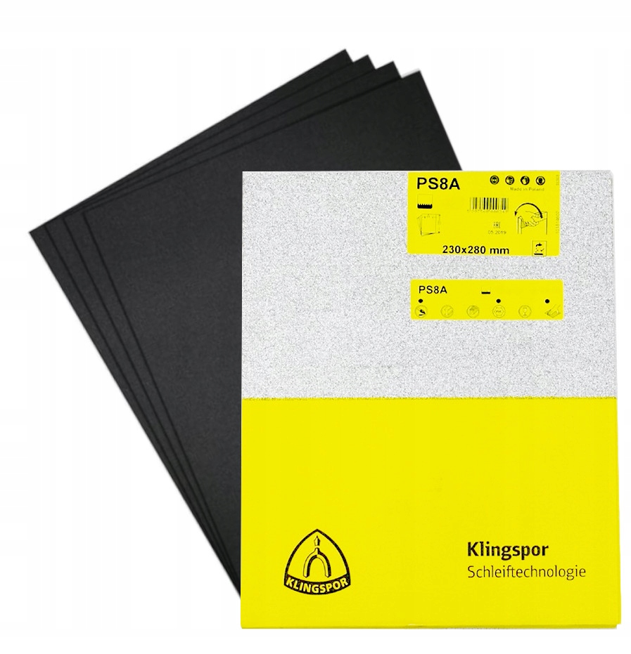 Klingspor papier arkusz ścierny wodny PS8C P120 10 szt