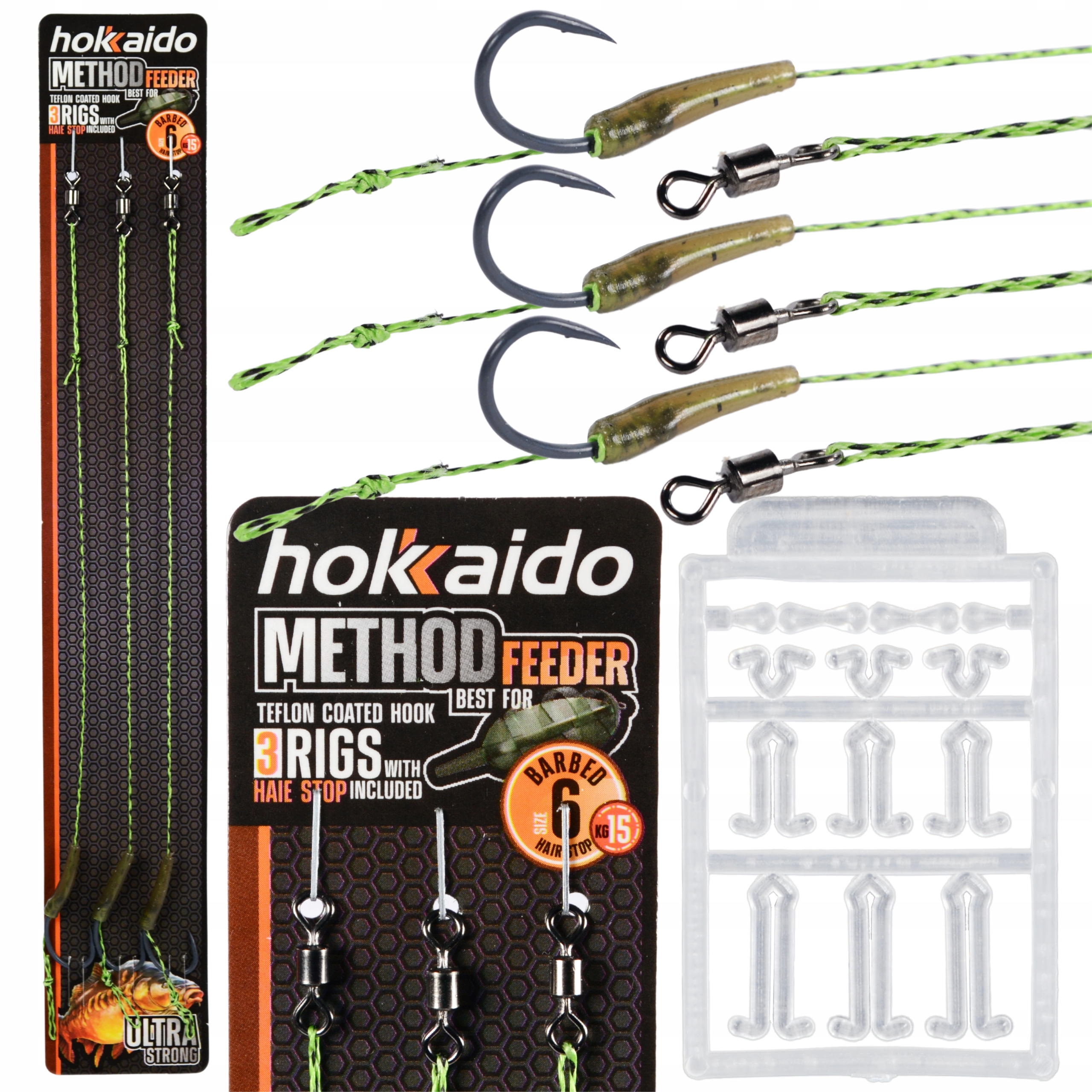 

Hokkaido Przypon Karpiowy Hak 6 Z Włosem 3szt