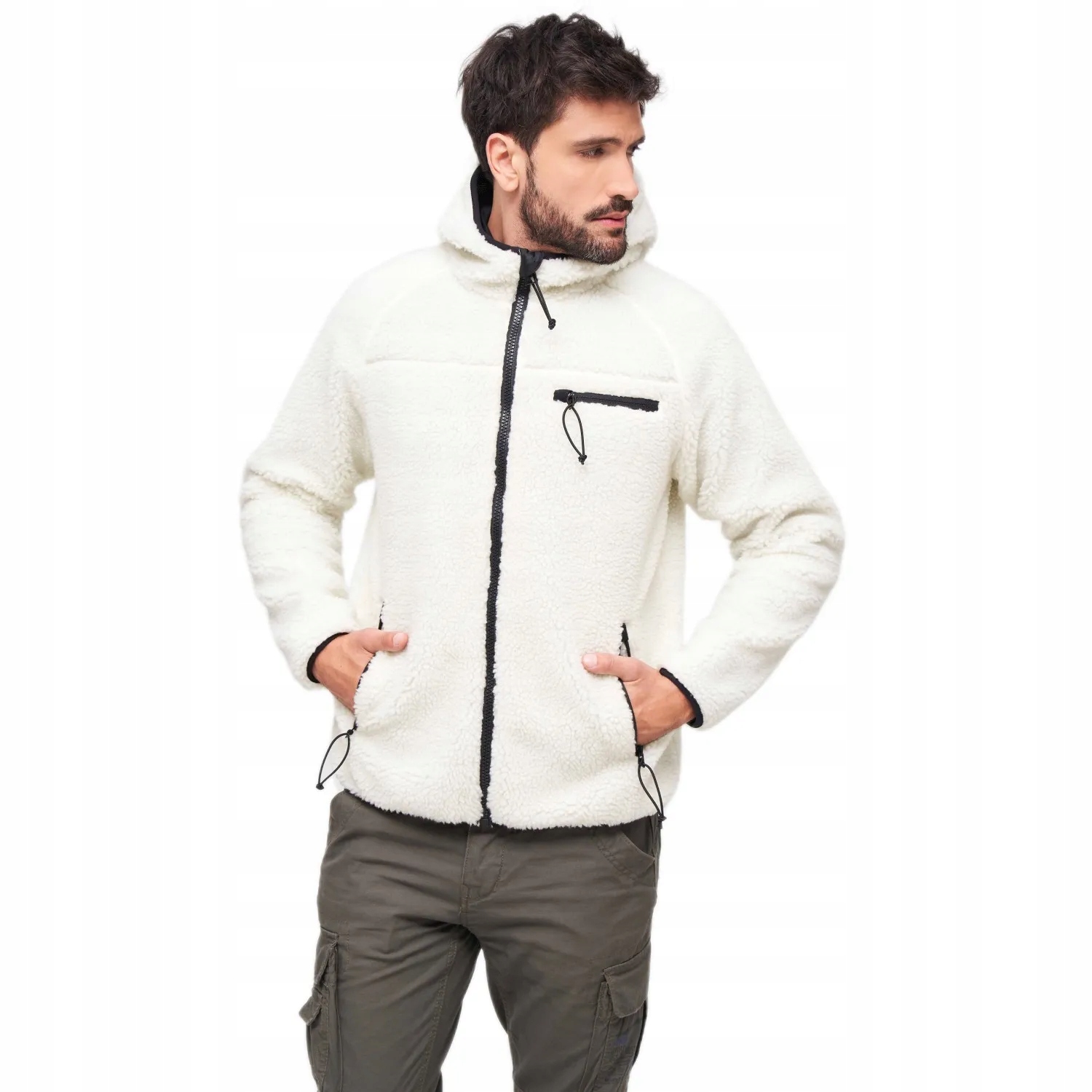 Flanelová bunda Brandit Teddyfleece Worker Bílá XL