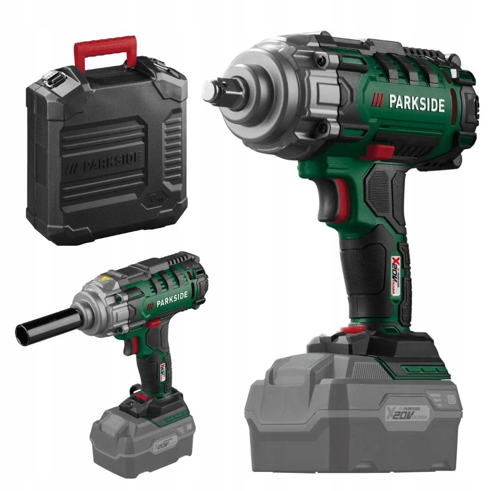 Akumulatorowy Klucz Udarowy Parkside Passk C4 20V 400 Nm Nasadki Walizka