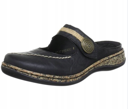 Rieker černé ploché Nazouváky Rieker 40 J1A