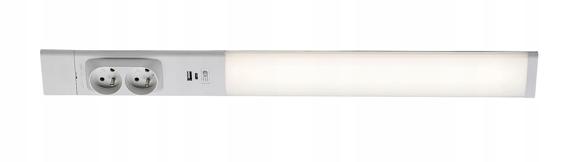 Bilal E Led podlinkové svítidlo s vypínačem a 2x zásuvkou, 2x Usb 60 cm