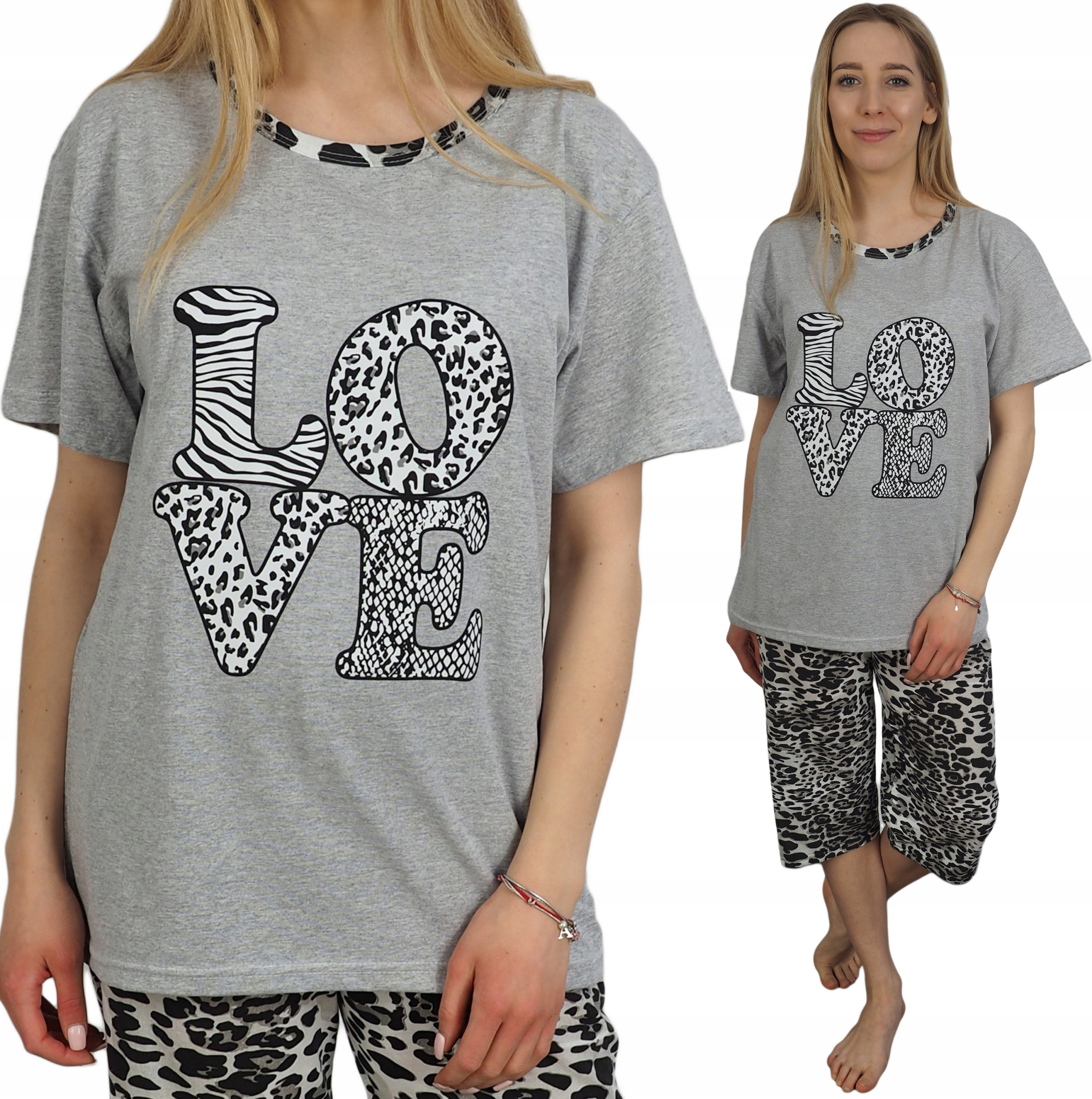 

Piżama damska 3XL (46) Plus Size rybaczki Love 3XL