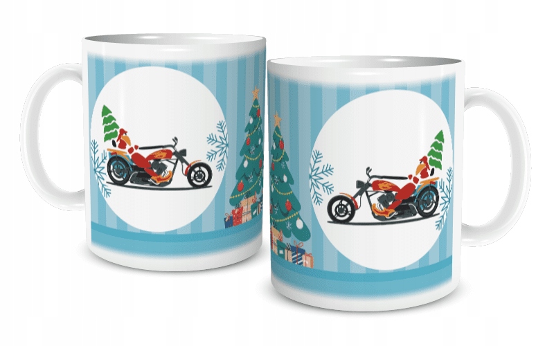 

Kubek Świąteczny Mikołajki Motocykl