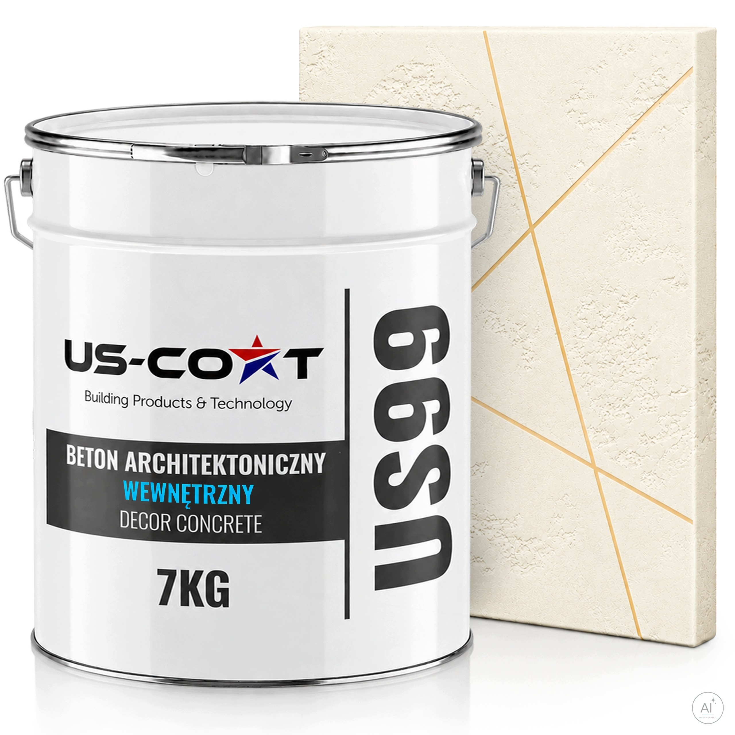Vnitřní Architektonický Beton Barva Béžová Světlá F751 5m2 7kg Omítka Zeď