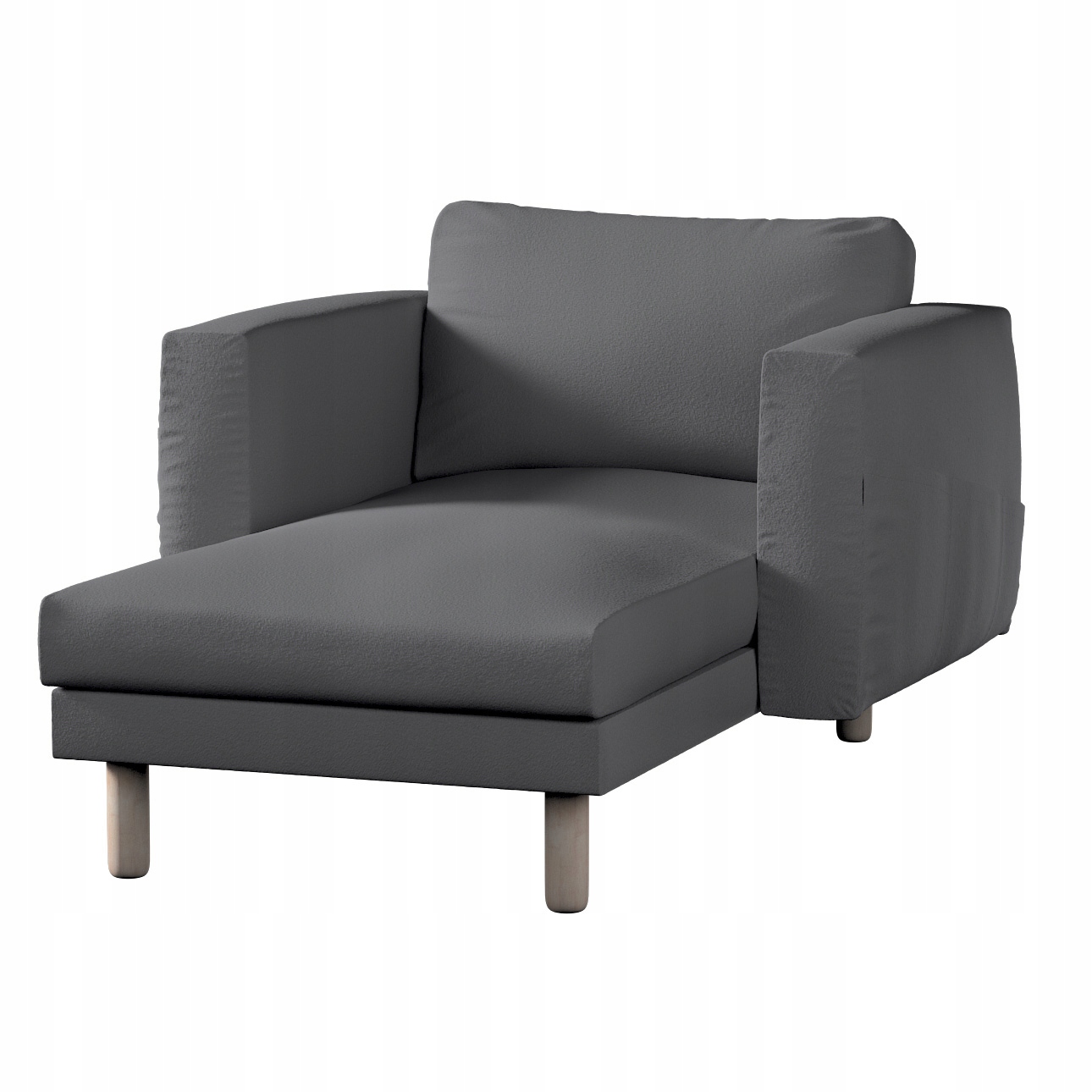 Poťah na ležadlo Norsborg s podrúčkami Ikea, tmavosivá bukla