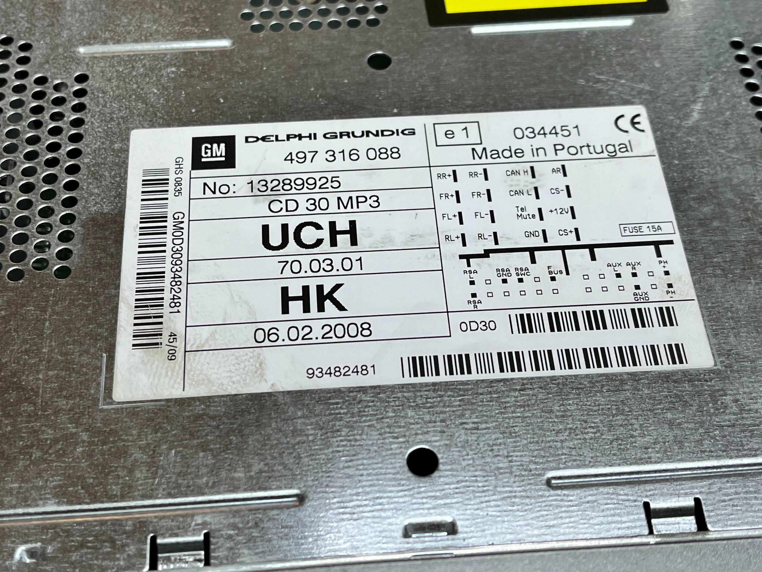 Radio Cd Opel Corsa D 13289925