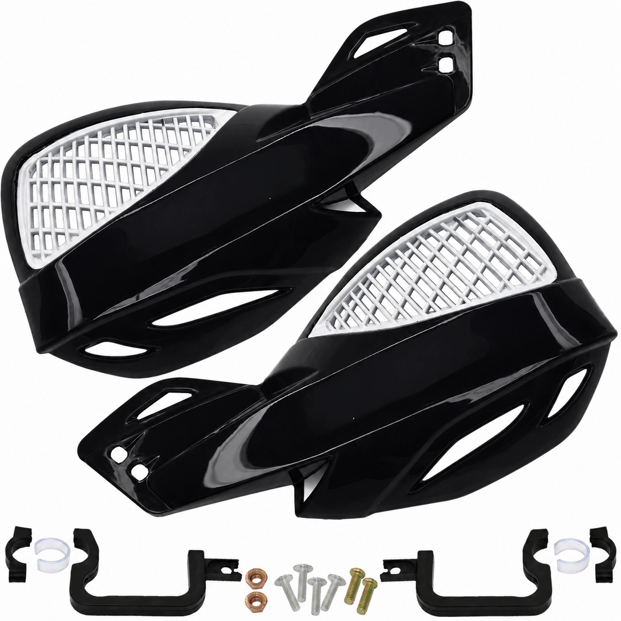 Handbary Osłony Dłoni Uniwersalne Atv Quad Cross Pitbike Solidne Czarne