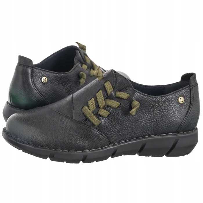 Polobotky Kožené Dámské Maciejka Černé P2117-01