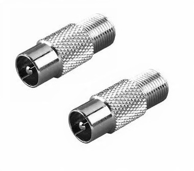 

2x Adapter Redukcja Gniazdo F Wtyk Tv Sat Ant 2