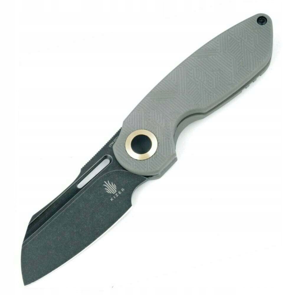 Kizer Ki3569A2 October Blackwashed Blade, nóż kieszonkowy Gray Titanium 7,4 cm