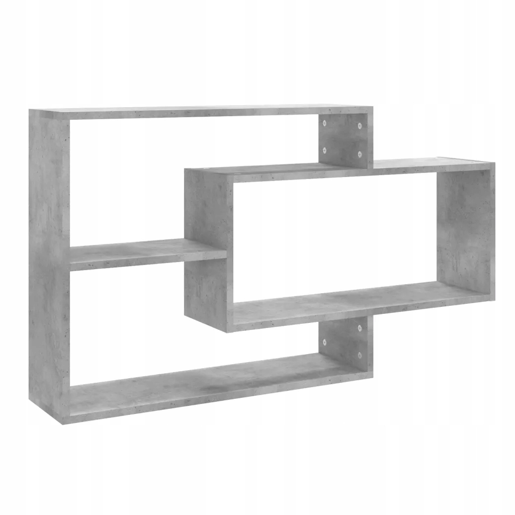 Sada nástěnných polic , betonu šedá, 104x20x58,5 cm, 3 přihrádky